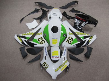 Carénages Moto Honda CBR1000RR 2008-2011 - Blanc Vert Jaune Noir Brillant Hannspree 52 Vendre