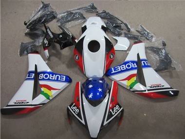 Carénages Moto Honda CBR1000RR 2008-2011 - Blanc Rouge Bleu Étoile Carrera EuroBet Lee Vendre