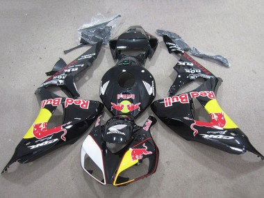 Carénages Moto Honda CBR1000RR 2006-2007 - Noir Brillant Jaune Blanc Red Bull Vendre