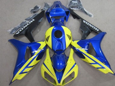 Carénages Moto Honda CBR1000RR 2006-2007 - Bleu Jaune Noir Brillant Vendre