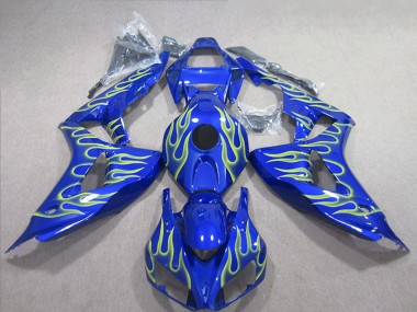 Carénages Moto Honda CBR1000RR 2006-2007 - Bleu Vert Flamme Vendre