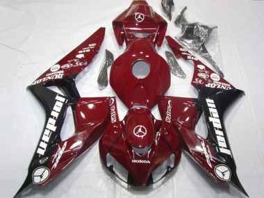 Carénages Moto Honda CBR1000RR 2006-2007 - Rouge Marron Noir Brillant Blanc Jordan Vendre