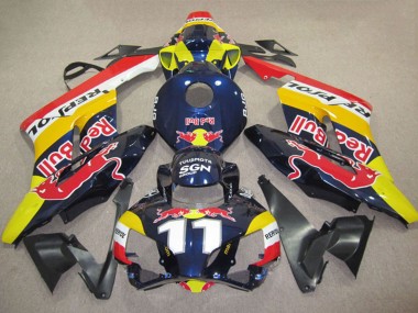Carénages Moto Honda CBR1000RR 2004-2005 - Jaune Bleu Blanc Red Bull Repsol 11 Vendre
