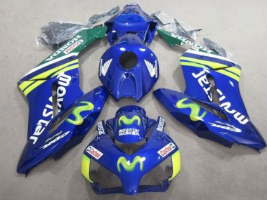 Carénages Moto Honda CBR1000RR 2004-2005 - Bleu Vert Jaune MoviStar Castrol Vendre