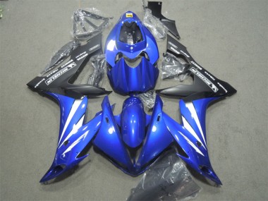 Carénages Moto Honda CBR1000RR 2004-2005 - Bleu Blanc Noir Mat Vendre