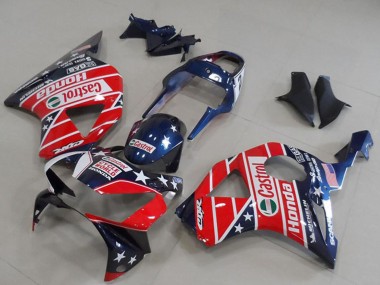Carénages Moto Honda CBR900RR 954 2002-2003 - Bleu Rouge Cycle World Castrol Vendre