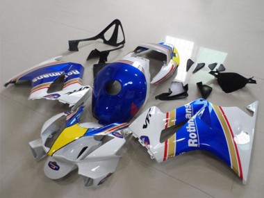 Carénages Moto Honda VFR 800 2002-2013 - Blanc Bleu Jaune Rothmans Vendre