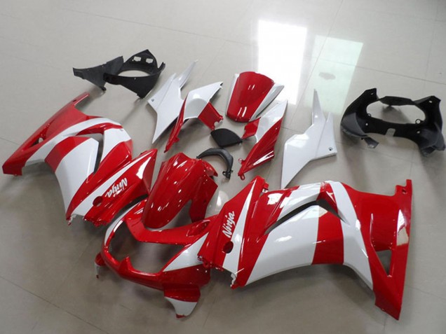 Carénages Moto Kawasaki ZX250R 2008-2012 - Blanc Rouge