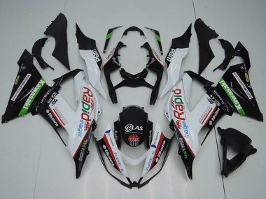 Carénages Moto Kawasaki ZX6R 2013-2018 - Blanc Vert Noir Rouge Rapid Vendre