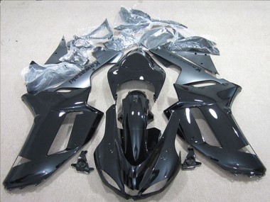 Carénages Moto Kawasaki ZX6R 2007-2008 - Noir Argent Vendre