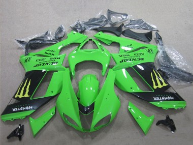 Carénages Moto Kawasaki ZX6R 2007-2008 - Blanc Bleu Ninja Vendre