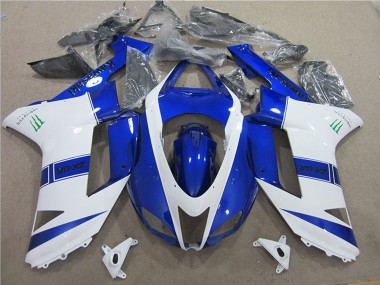 Carénages Moto Kawasaki ZX6R 2007-2008 - Bleu Blanc Monstre Vendre