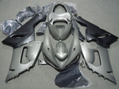 Carénages Moto Kawasaki ZX6R 2005-2006 - Gris Noir Mat Vendre