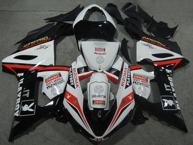 Carénages Moto Kawasaki ZX6R 2005-2006 - Blanc Noir Rouge Rizoma Playboy Vendre