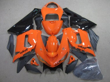 Kits Carénage Moto Kawasaki ZX6R 2005-2006 - Orange Noir Vendre
