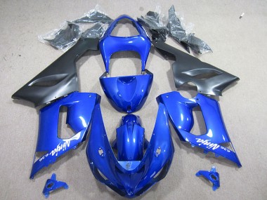 Carénage Moto Kawasaki ZX6R 2005-2006 - Bleu Noir Mat Vendre