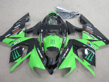 Carénages Moto Kawasaki ZX10R 2004-2005 - Noir Vert Monstre Vendre