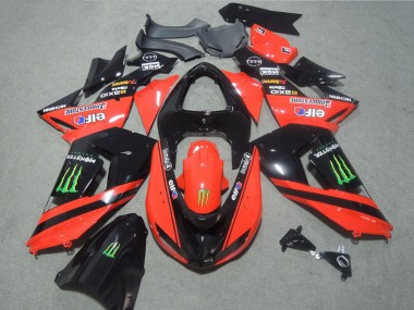 Carénages Moto Kawasaki ZX10R 2006-2007 - Rouge Noir Brillant Vert Elf Touch4 Monstre Vendre
