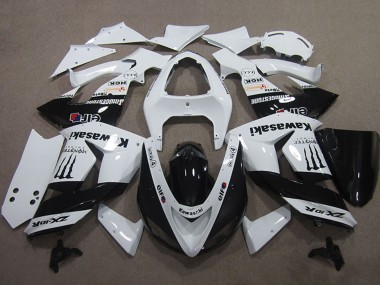Carénages Moto Kawasaki ZX10R 2006-2007 - Blanc Noir Brillant Elf Touch4 Monstre Energy Vendre
