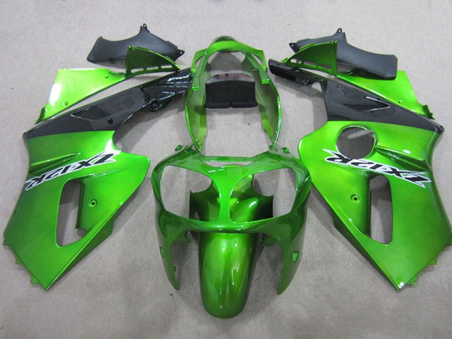 Carénages Moto Kawasaki ZX12R 2000-2001 - Vert Noir Mat