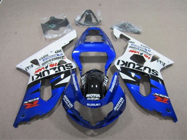 Carénages Moto Suzuki GSXR 600 2001-2003 - Blanc Bleu Noir Motul Vendre