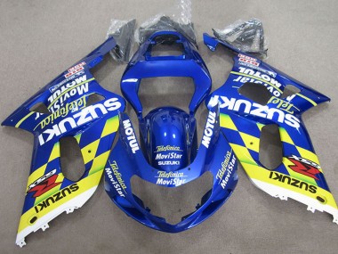 Carénages Moto Suzuki GSXR 600 2001-2003 - Bleu Jaune Telefumica MoviStar Vendre