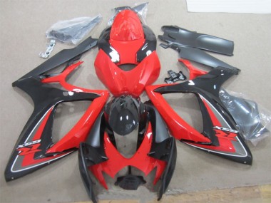 Carénages Moto Suzuki GSXR 600 2006-2007 - Rouge Noir Vendre