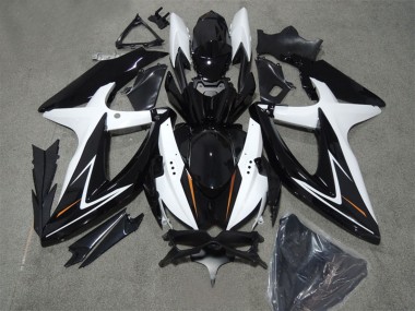 Carénages Moto Suzuki GSXR 600 2008-2010 - Blanc Noir Brillant Vendre