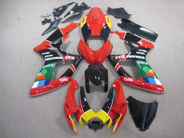 Carénages Moto Suzuki GSXR 750 2006-2007 - Rouge Noir Jaune Vert JOMO Vendre