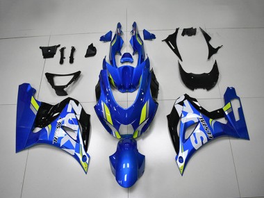 Carénage Moto Suzuki GSXR 1000 2017-2024 - Bleu Blanc Vert Vendre