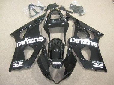 Carénage Moto Suzuki GSXR 1000 2003-2004 - Noir Brillant Blanc Décalque Vendre