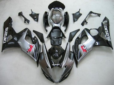 Kits Carénage Moto Suzuki GSXR 1000 2005-2006 - Noir Brillant Argent Rouge Vendre