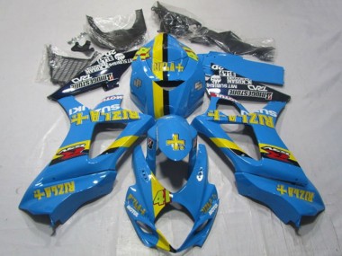 Carénages Moto Suzuki GSXR 1000 2007-2008 - Bleu Jaune Noir Rizla 41 Vendre