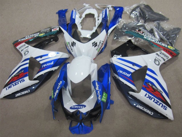 Carénages Moto Suzuki GSXR 1000 2009-2016 - Blanc Bleu Rouge Samsung