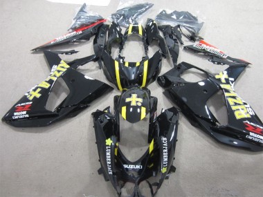 Carénages Moto Suzuki GSXR 1000 2009-2016 - Noir Brillant Jaune Rizla Lumber Jack Vendre