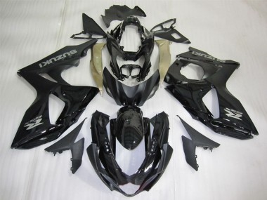 Carénages Moto Suzuki GSXR 1000 2009-2016 - Noir Brillant Argent Décalque Vendre