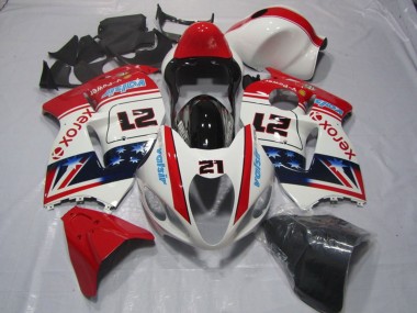 Carénages Moto Suzuki GSXR 1300 Hayabusa 1996-2007 - Blanc Rouge Bleu Xerox 21 Vendre