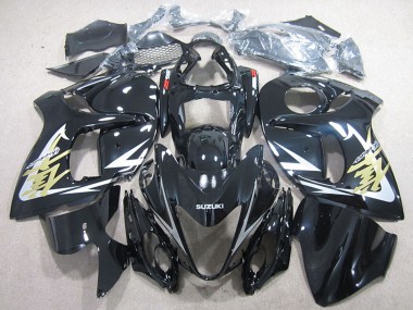 Carénages Moto Suzuki GSXR 1300 Hayabusa 2008-2020 - Noir Brillant Blanc Or Décalque Vendre