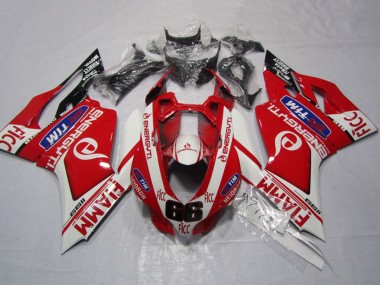 Carénages Moto Ducati 1199 2011-2014 - Blanc Rouge Fiamm Ficc Vendre