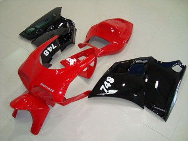 Carénages Moto Ducati 748 1993-2005 - Rouge Noir Brillant Vendre