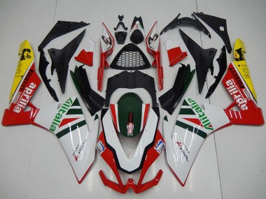 Carénages Moto Aprilia RSV4 1000 2009-2015 - Blanc Rouge Vert Jaune Noir Alitalia Vendre