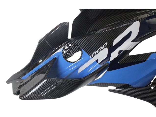 Carénages Moto BMW S1000RR 2023-2024 - Bleu Rouge Fibre de Carbone